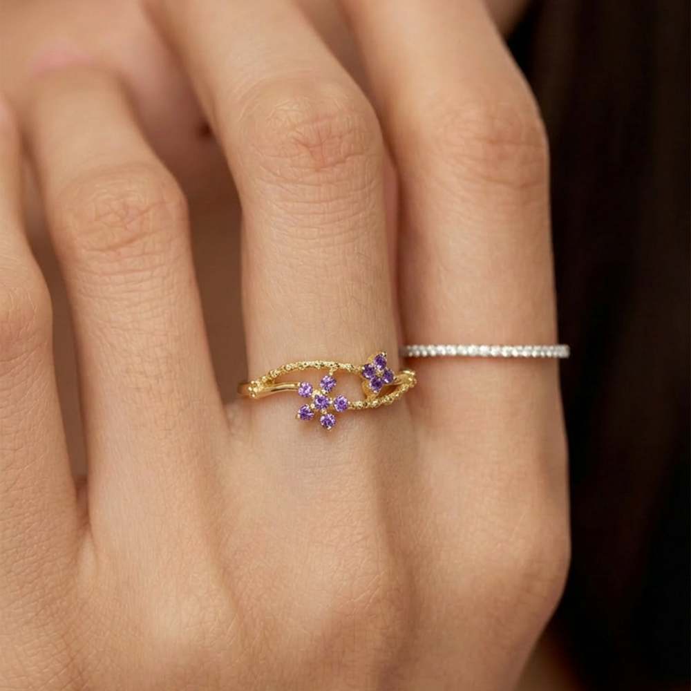 Amethyst Bloom Ring