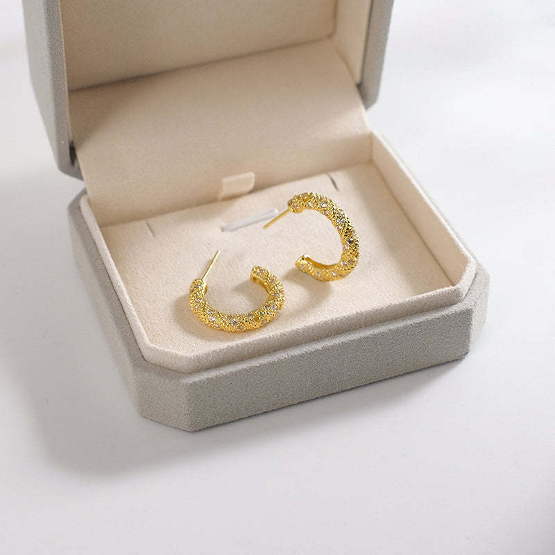Golden Halo Stud Earrings