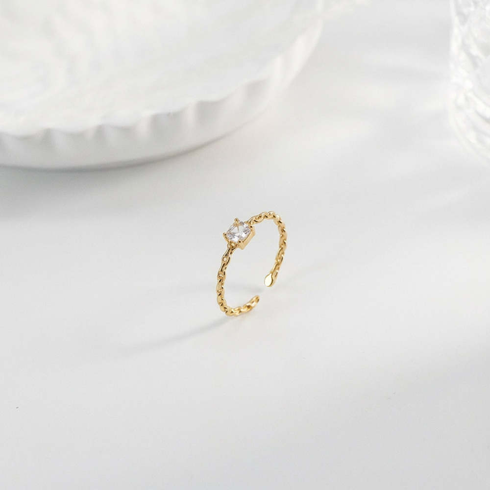 Pink Crystal Vine Ring