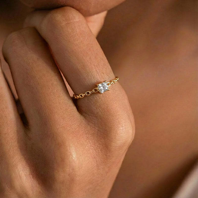 Pink Crystal Vine Ring