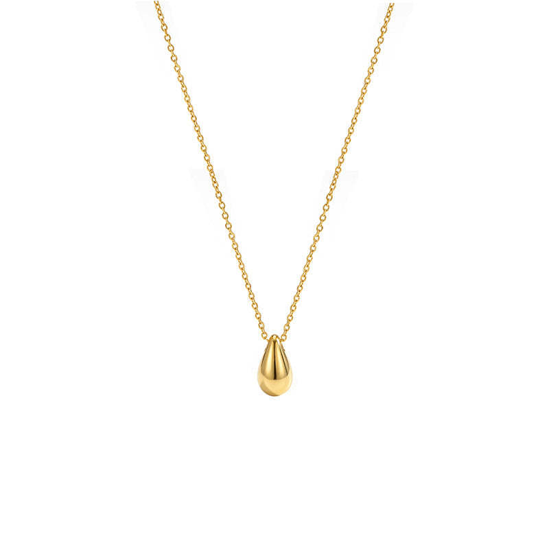 18K Gold Plated Delicate Teardrop Necklace - Minimalist Everyday Luxury