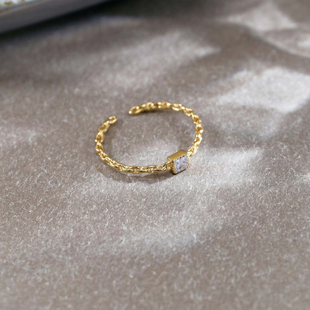 Pink Crystal Vine Ring