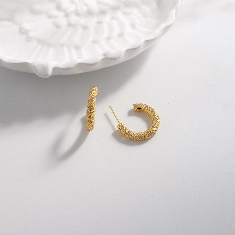 Golden Halo Stud Earrings