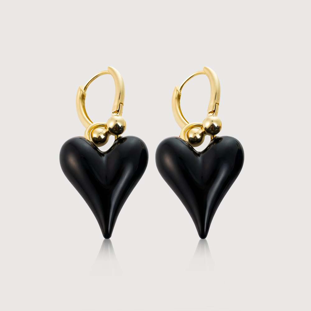 Vivid Heart Drop Earrings