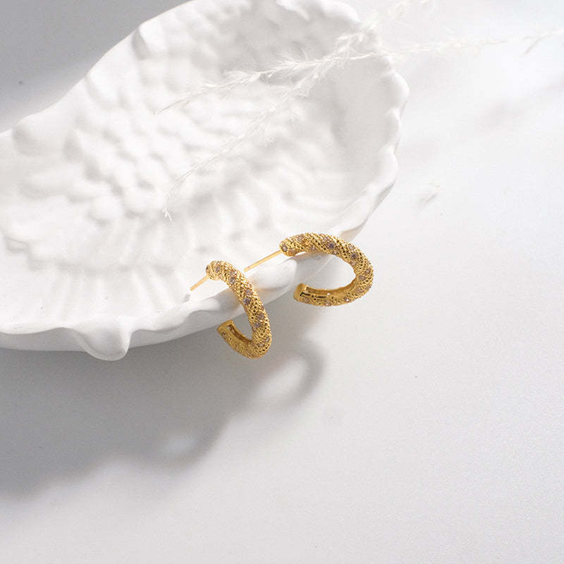 Golden Halo Stud Earrings