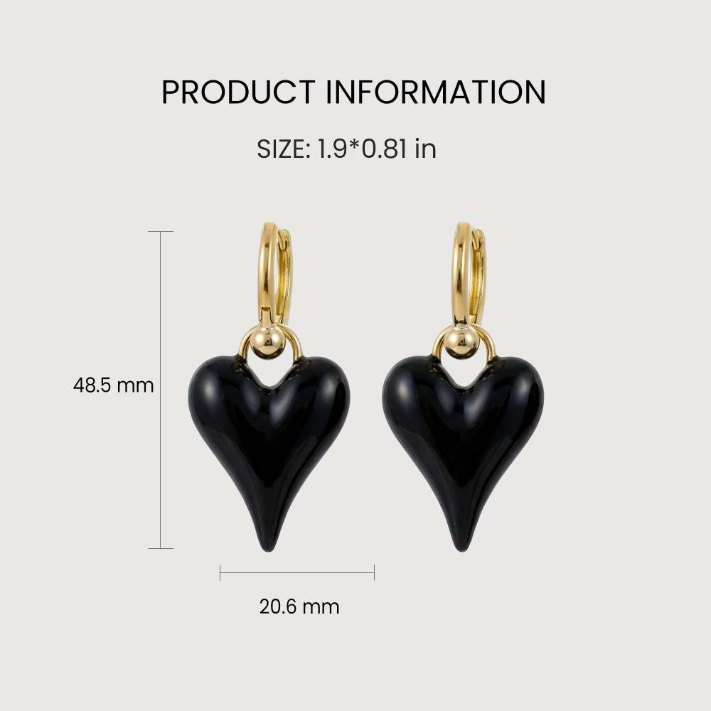 Vivid Heart Drop Earrings