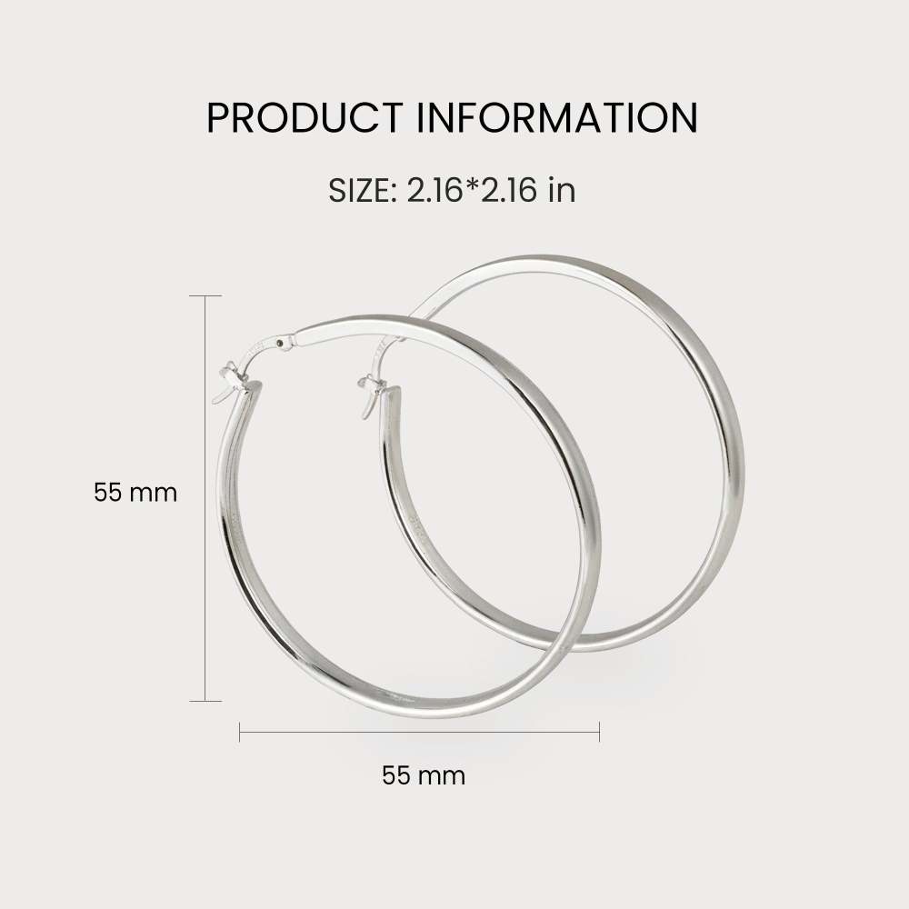 Luxury 18K Gold/Silver Hoop Earrings – Statement Fine Jewelry
