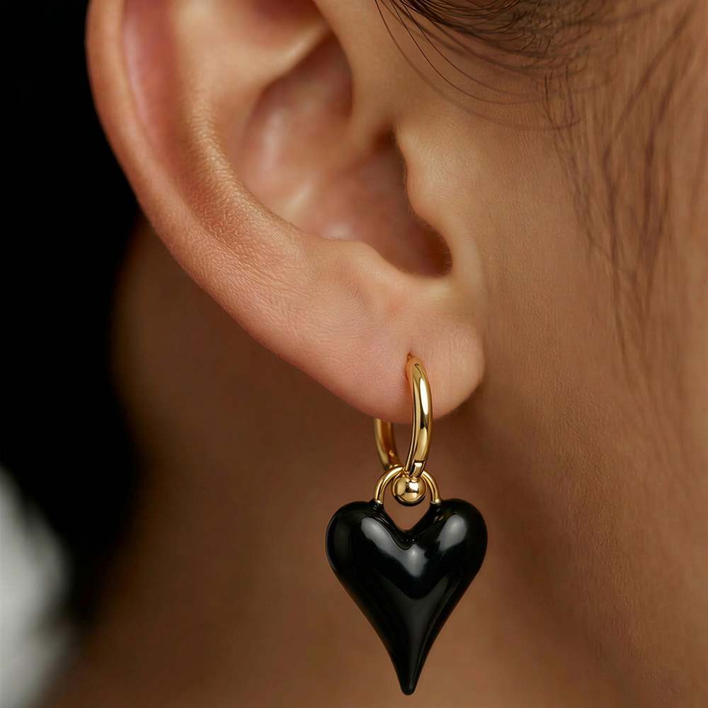 Vivid Heart Drop Earrings
