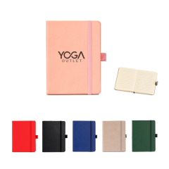 Portable Notebook with Bookmark and Strap Holder Hook