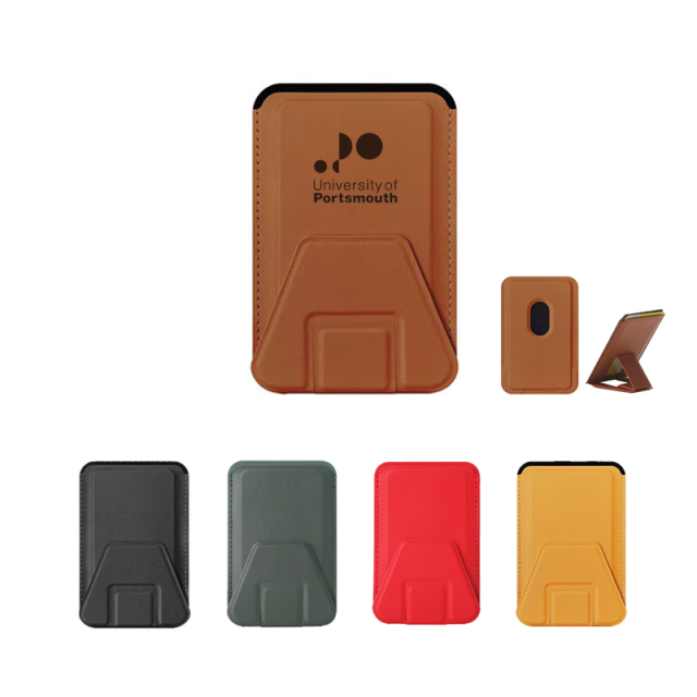 Magnetic Phone Wallet Card Holder with Adjustable Stand