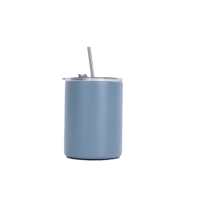 12 Oz Stainless Steel Tumbler with Straw