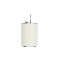 12 Oz Stainless Steel Tumbler with Straw