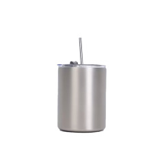 12 Oz Stainless Steel Tumbler with Straw