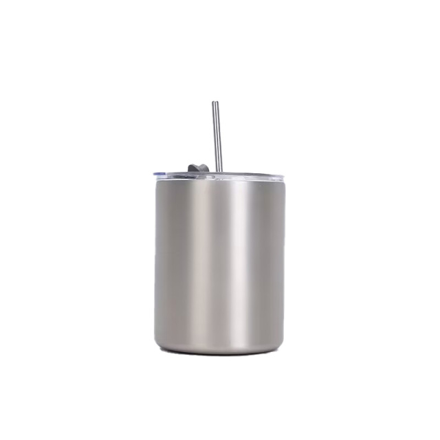 12 Oz Stainless Steel Tumbler with Straw