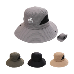 Cotton Bucket Hat with Side Mesh