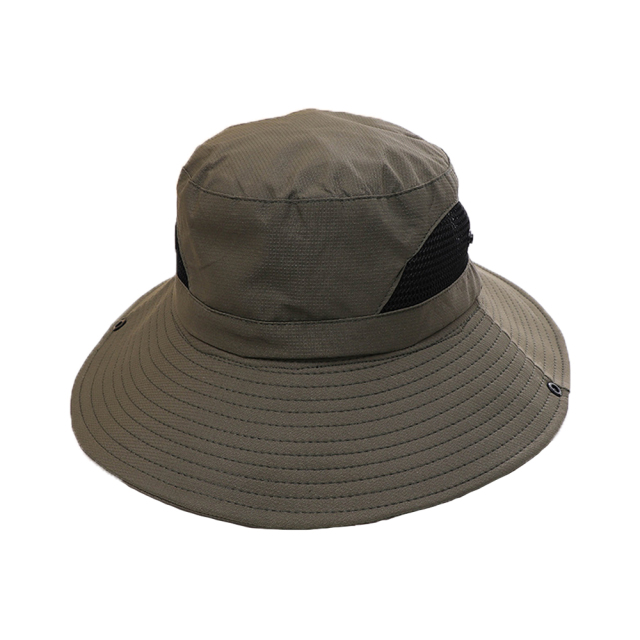 Cotton Bucket Hat with Side Mesh