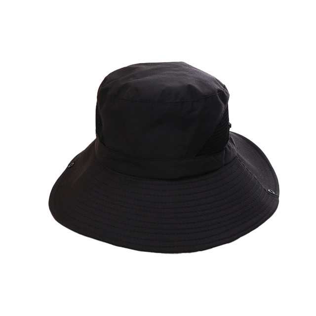 Cotton Bucket Hat with Side Mesh