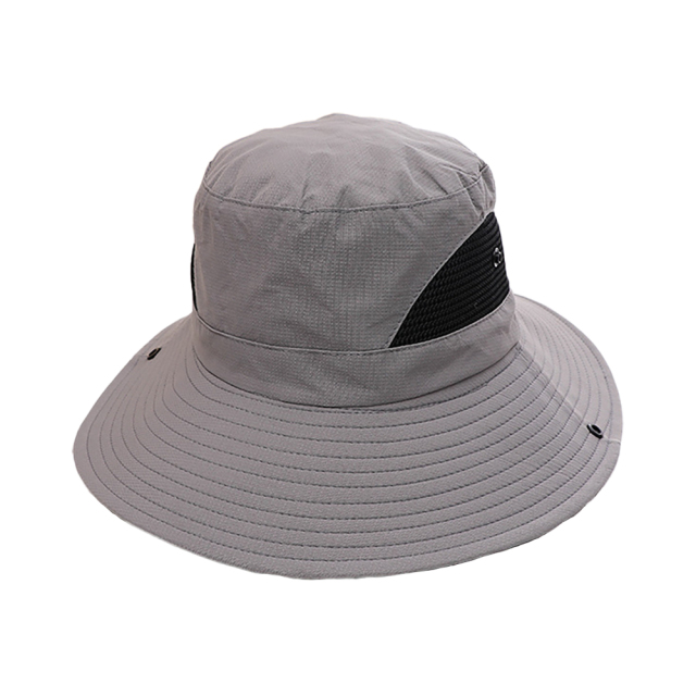 Cotton Bucket Hat with Side Mesh
