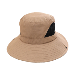 Cotton Bucket Hat with Side Mesh