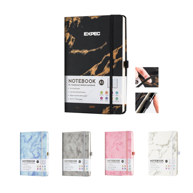 Marbled Cover A5 Notebook