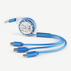 3 in 1 Retractable USB Charger Cable