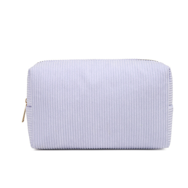 Portable Corduroy Makeup Bag