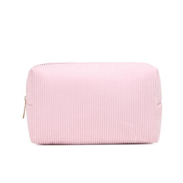 Portable Corduroy Makeup Bag