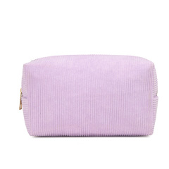 Portable Corduroy Makeup Bag