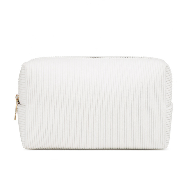 Portable Corduroy Makeup Bag