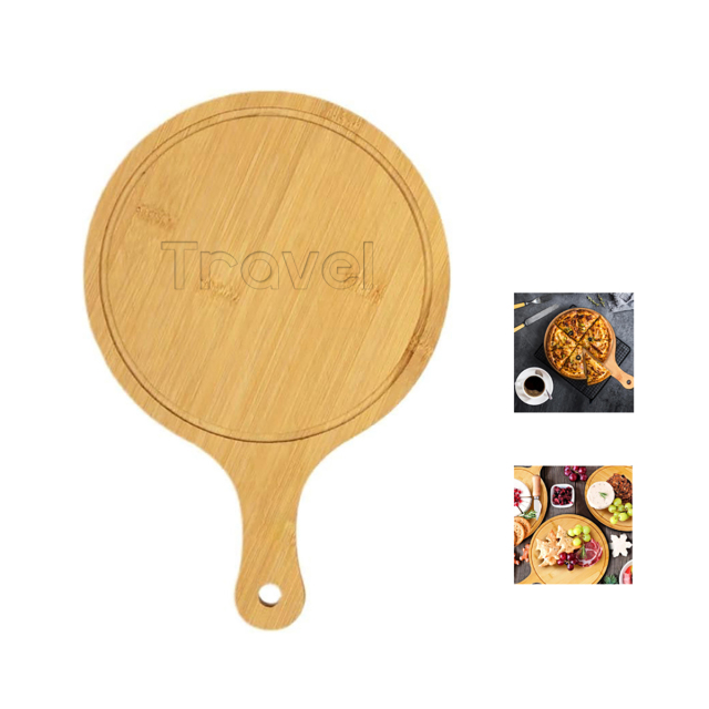 Round Wood Cutting Board with Handle Hole