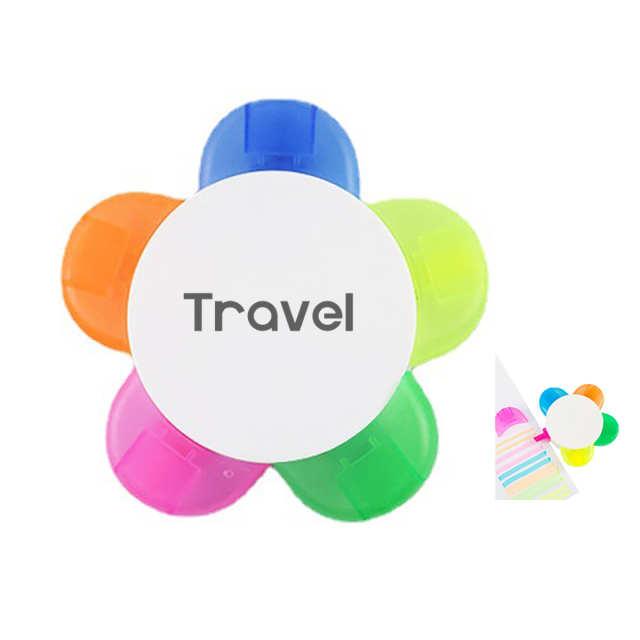 Flower-Shaped 5 Color Highlighter
