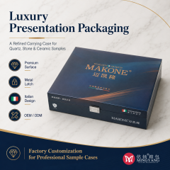 Marble Ceramic Sample Display Box Company Custom Handheld Product Demonstration Box One-Stop Product Customization
