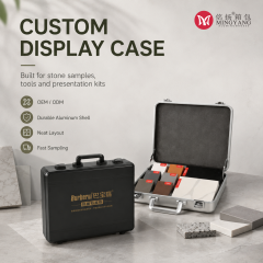 Aluminum Alloy Handbag Quartz Stone One-piece Display Box Rock Slab Tile Marble Display Box Dustproof Protection Box