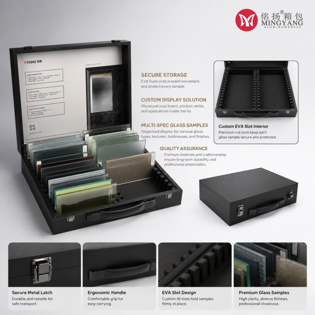 Customized Glass Panel Sample Box Multi-Specification Transparent Glass Sample Display Box Acrylic Sample Box