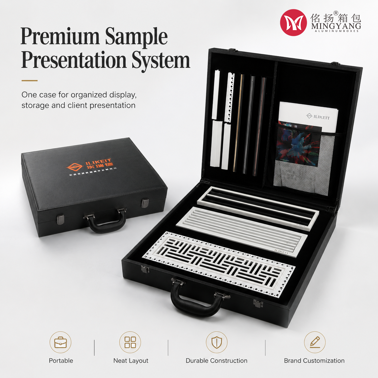 Custom Leather Box Display Case Instrument Storage Box Toolbox Handle Bag Tool Box Display Case