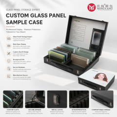 Customized Glass Panel Sample Box Multi-Specification Transparent Glass Sample Display Box Acrylic Sample Box
