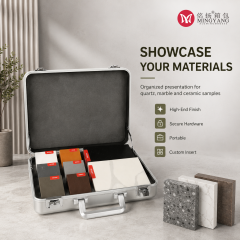Aluminum Alloy Handbag Quartz Stone One-piece Display Box Rock Slab Tile Marble Display Box Dustproof Protection Box