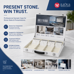 Stone, stone, leather sample booklet, sample display box, easy to store and transport, carrying sponge protective box, three protective boxes
