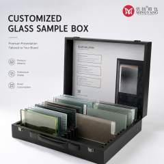 Customized Glass Panel Sample Box Multi-Specification Transparent Glass Sample Display Box Acrylic Sample Box