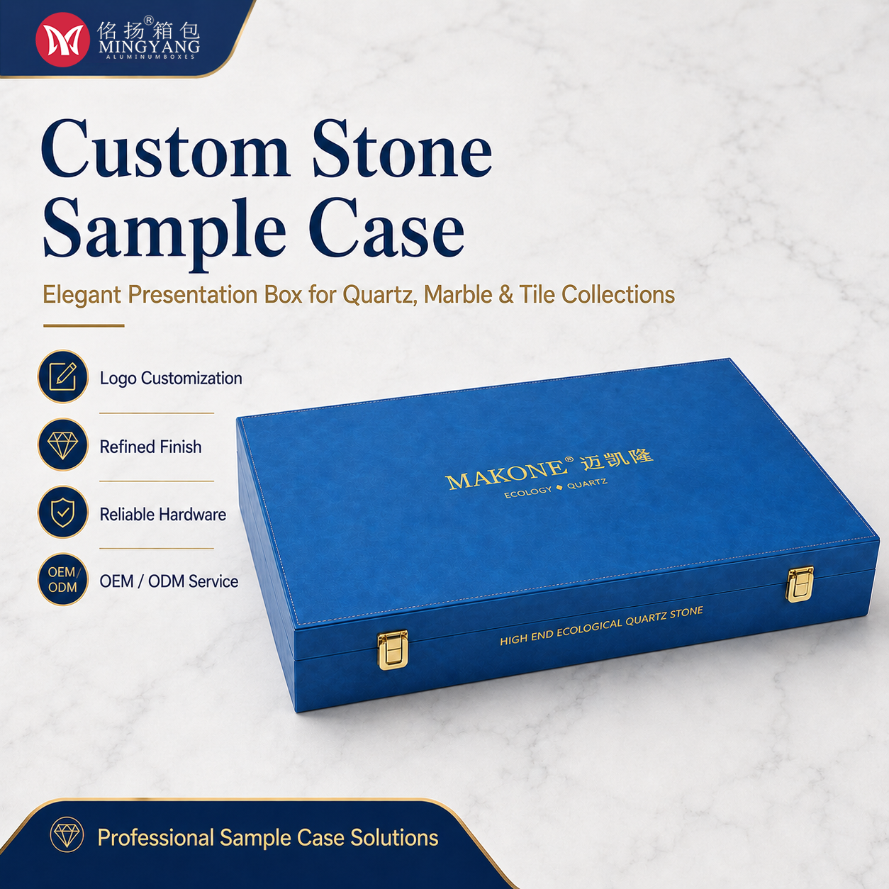 Marble Ceramic Sample Display Box Company Custom Handheld Product Demonstration Box One-Stop Product Customization
