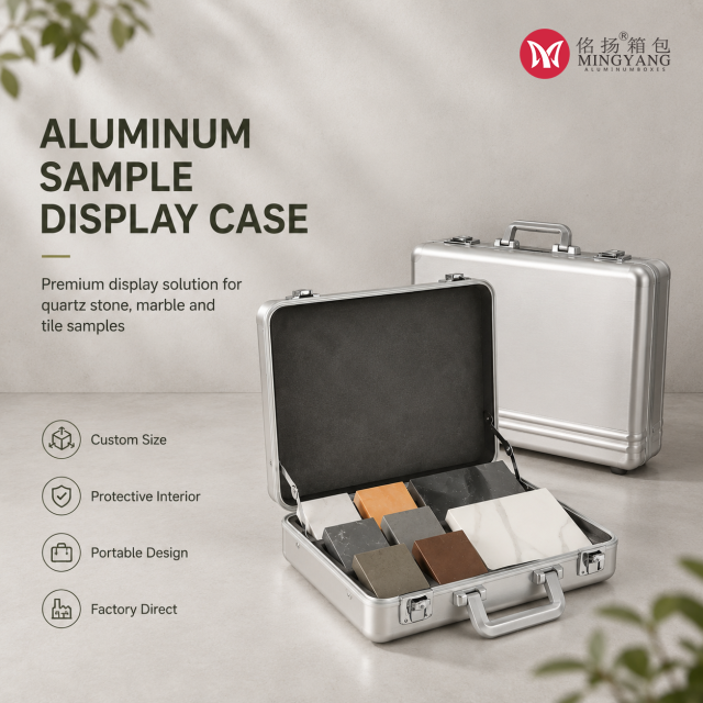 Aluminum Alloy Handbag Quartz Stone One-piece Display Box Rock Slab Tile Marble Display Box Dustproof Protection Box