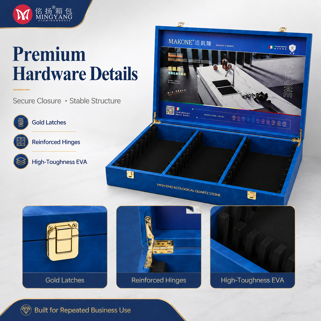 Marble Ceramic Sample Display Box Company Custom Handheld Product Demonstration Box One-Stop Product Customization