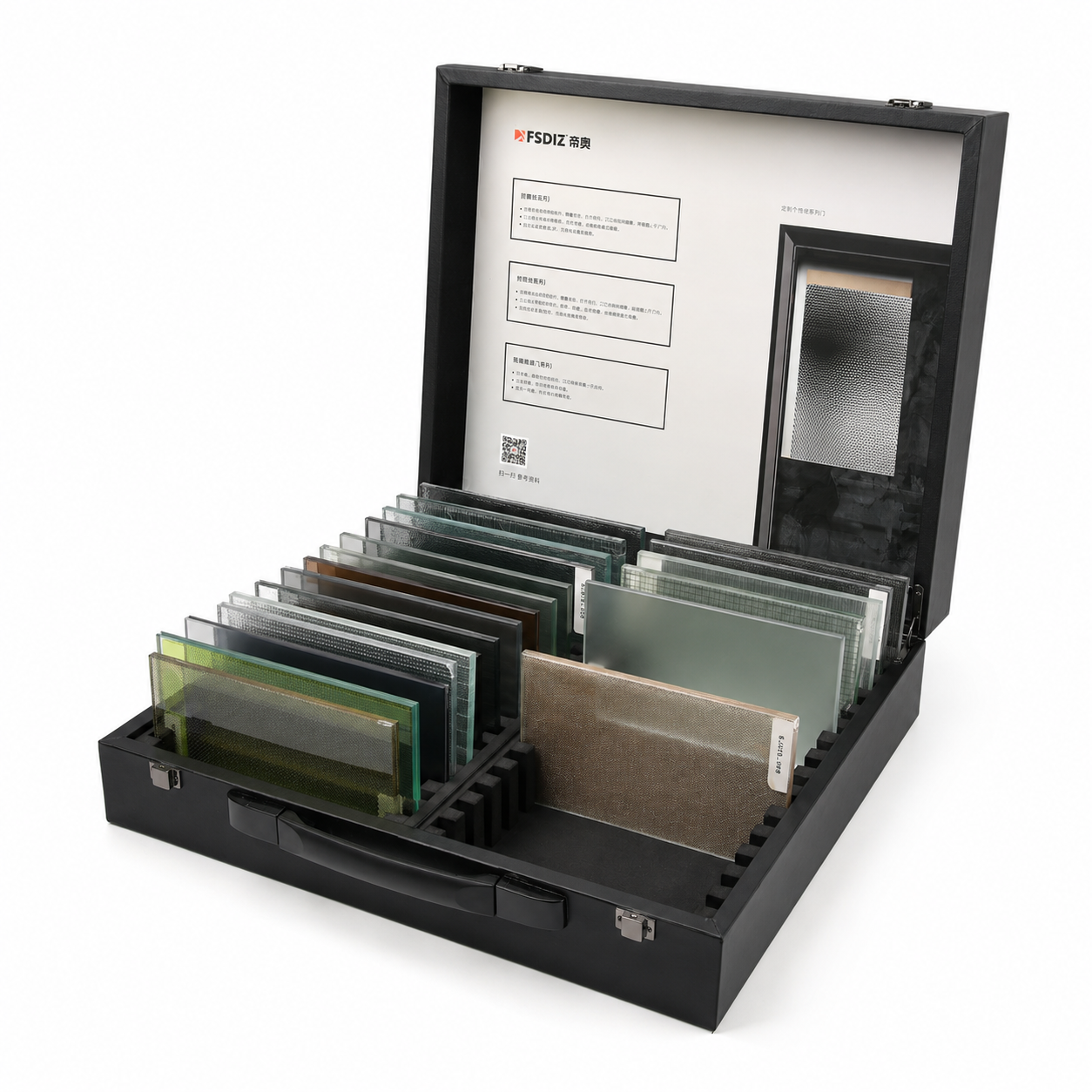 Customized Glass Panel Sample Box Multi-Specification Transparent Glass Sample Display Box Acrylic Sample Box