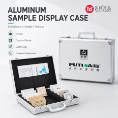 Custom Aluminum Alloy Switch Socket Sample Display Case Portable Electrical Wall Switch Display Box with Logo
