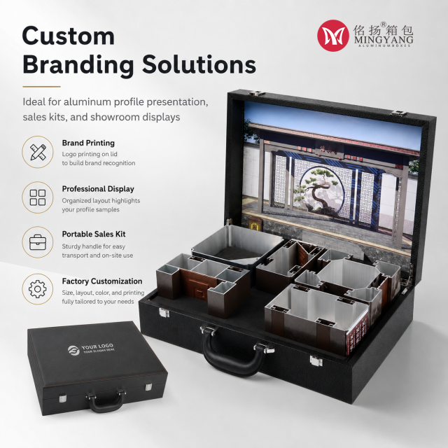 Custom Aluminum Profile Sample Case for Building Material and Window Profile Display
