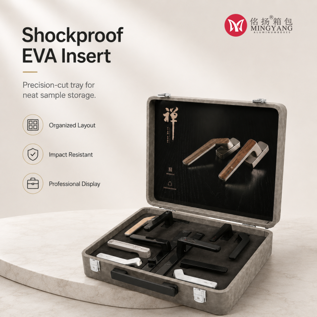 Door and Window Hardware Handles Hinges Screws Small Hardware Sample Display Leather Box Handheld Product Customization Shockproof Leather Suitcase