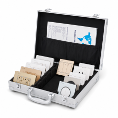 Custom Aluminum Alloy Switch Socket Sample Display Case Portable Electrical Wall Switch Display Box with Logo