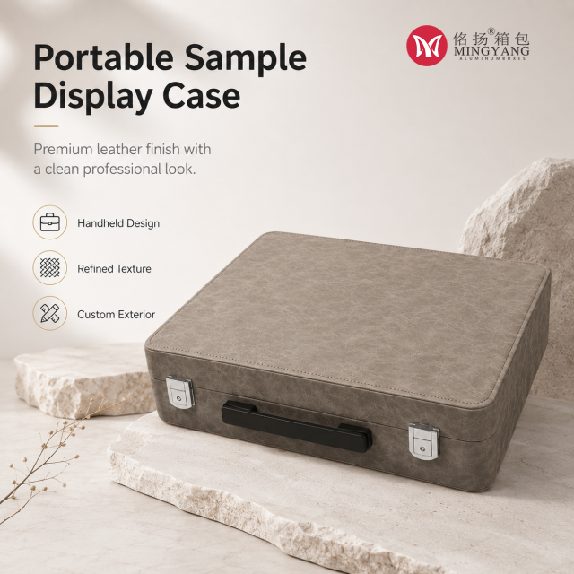 Door and Window Hardware Handles Hinges Screws Small Hardware Sample Display Leather Box Handheld Product Customization Shockproof Leather Suitcase