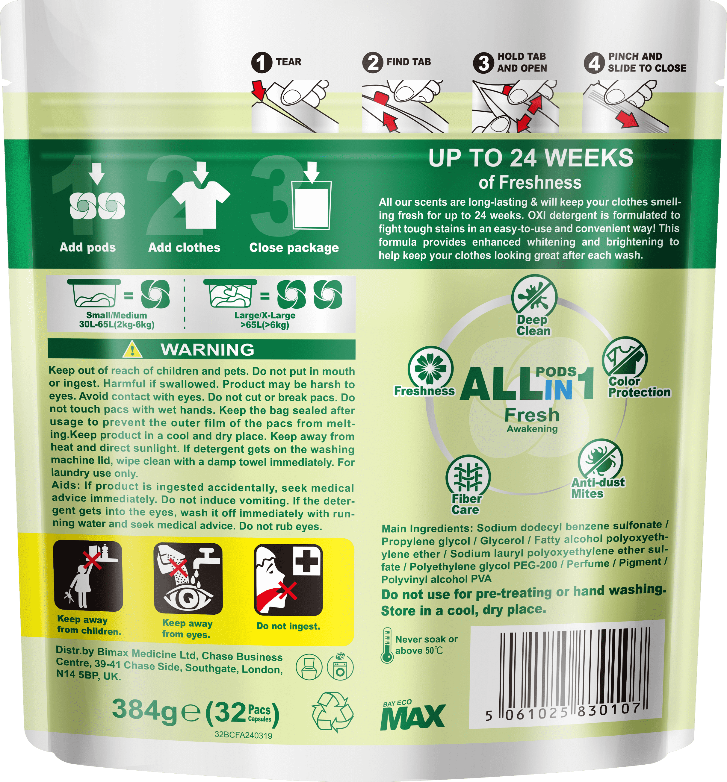 ALL IN 1 LAUNDRY PODS-FRESH AWAKENING
