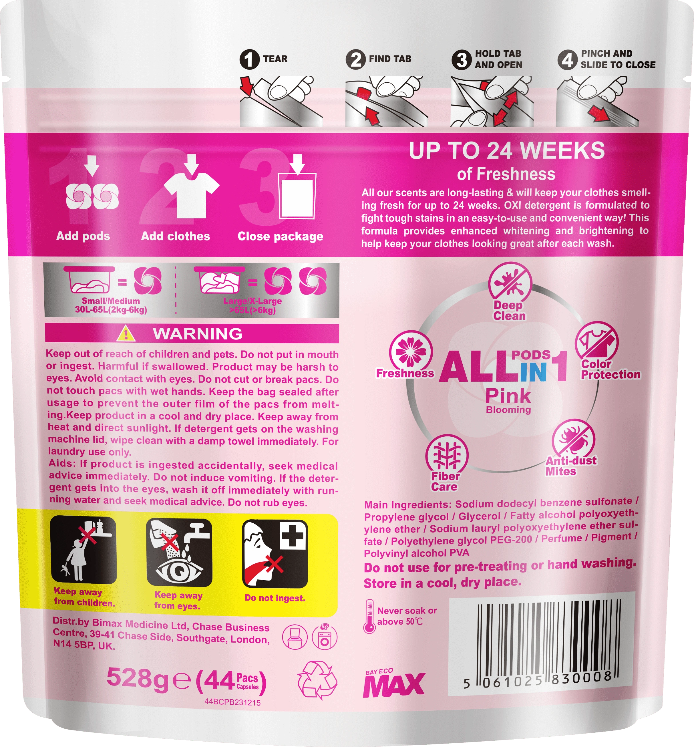 ALL IN 1 LAUNDRY PODS-PINK BLOOMING